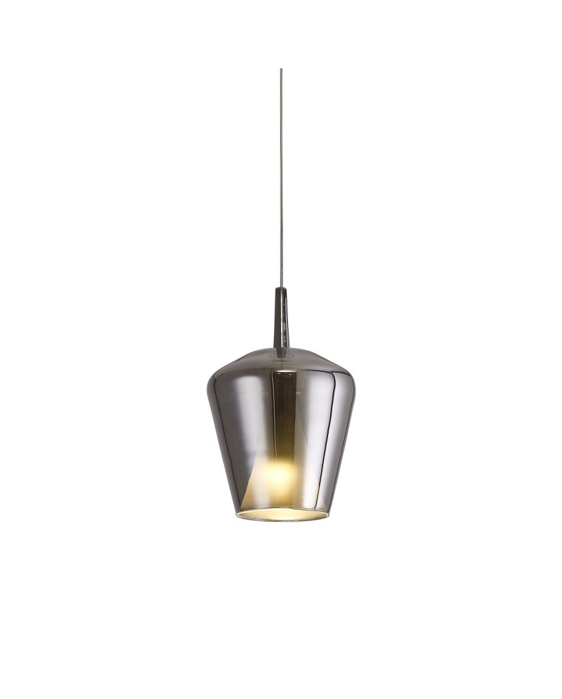 ELSA * COLGANTE CRISTAL CAMPANA - E27 - CROMO + OPAL (SIN BASE)